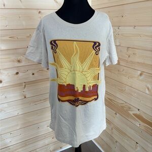 Women’s Golden Hour Cotton Short Sleeve Shirt Tee Medium Beige Sun NWT